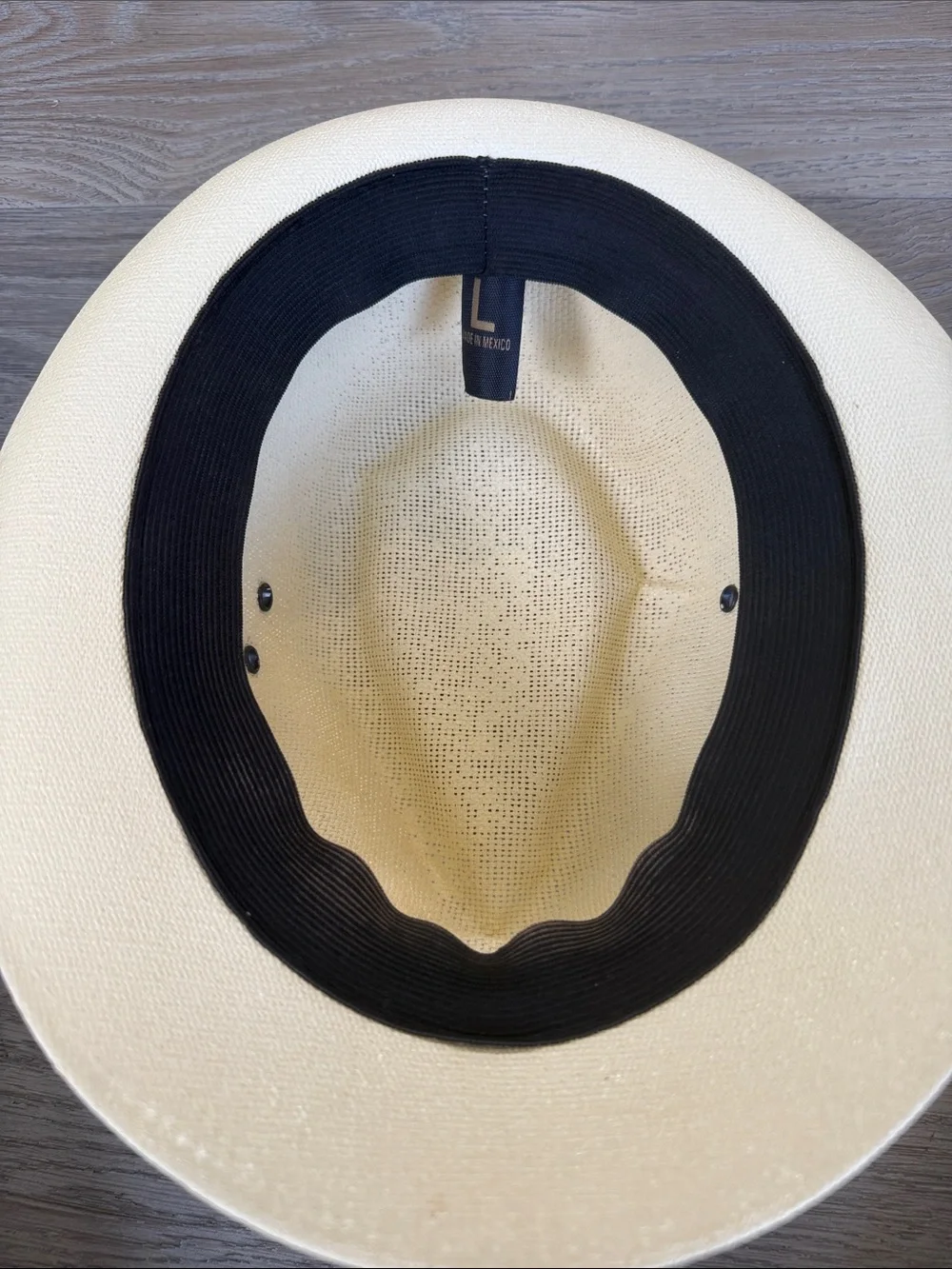 Unisex Breathable Cream Fedora with Black Band, 4 Vents, Elastic Inside Band
